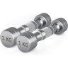 Гантель UNIX FIT PRO круглая хромированная 1 кг, 2 шт. DBRND1PCEx2